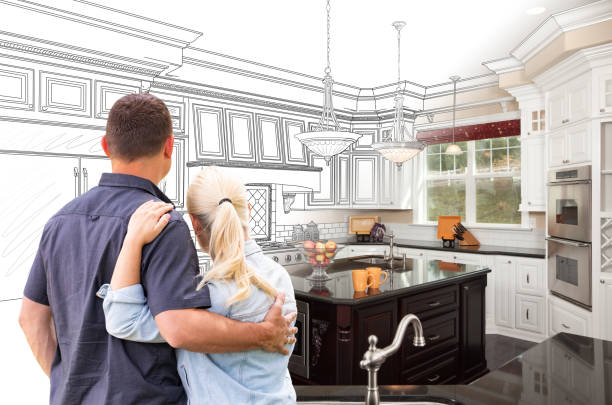 Custom kitchen cabinets installed in a Towson home